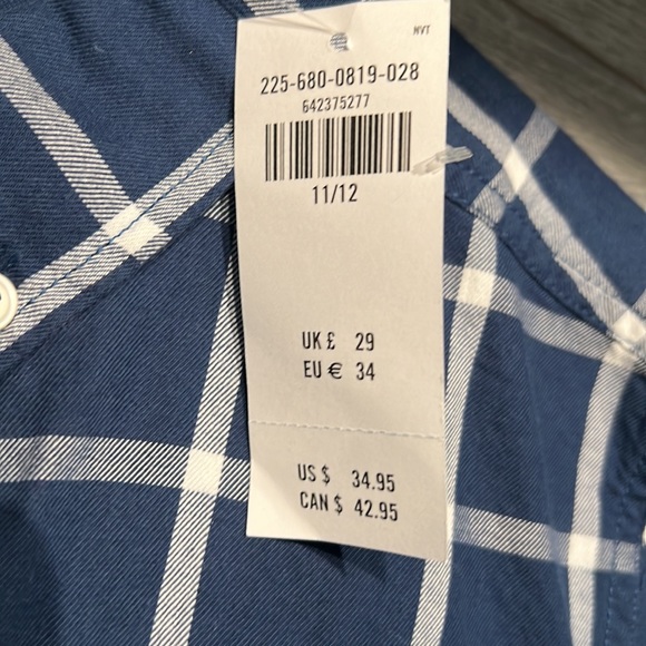 NWT Abercrombie Kids Button Down 11/12 - Picture 4 of 6
